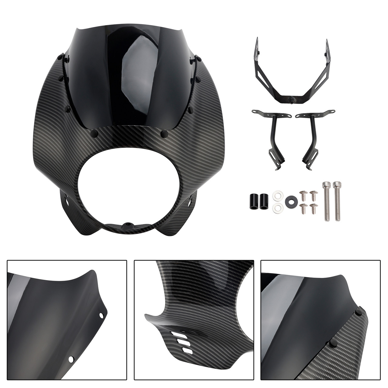 2022-2025 Yamaha XSR900 Headlight Fairing Windshield Color+Black Generic