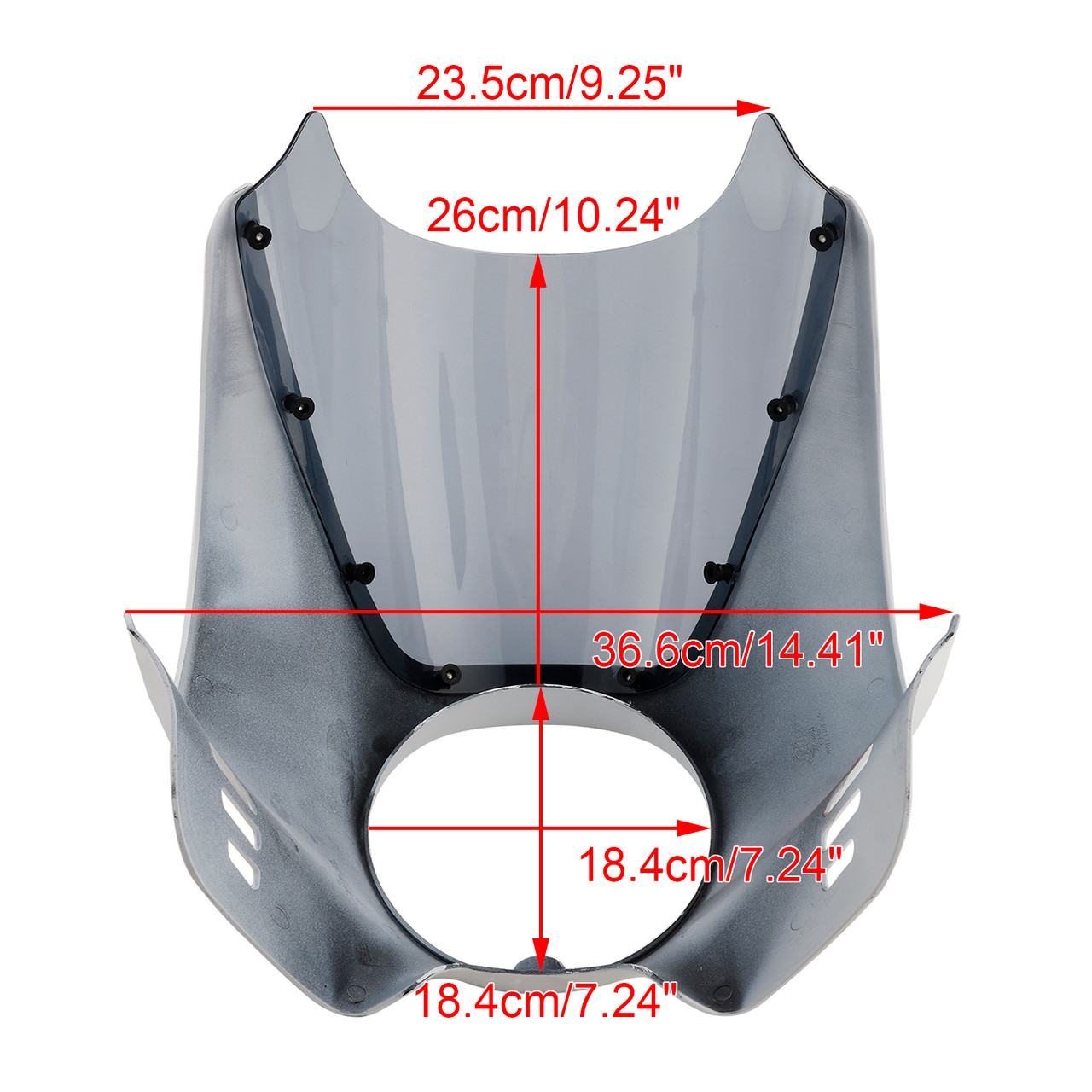 2022-2025 Yamaha XSR900 Headlight Fairing Windshield Red+Gray Generic