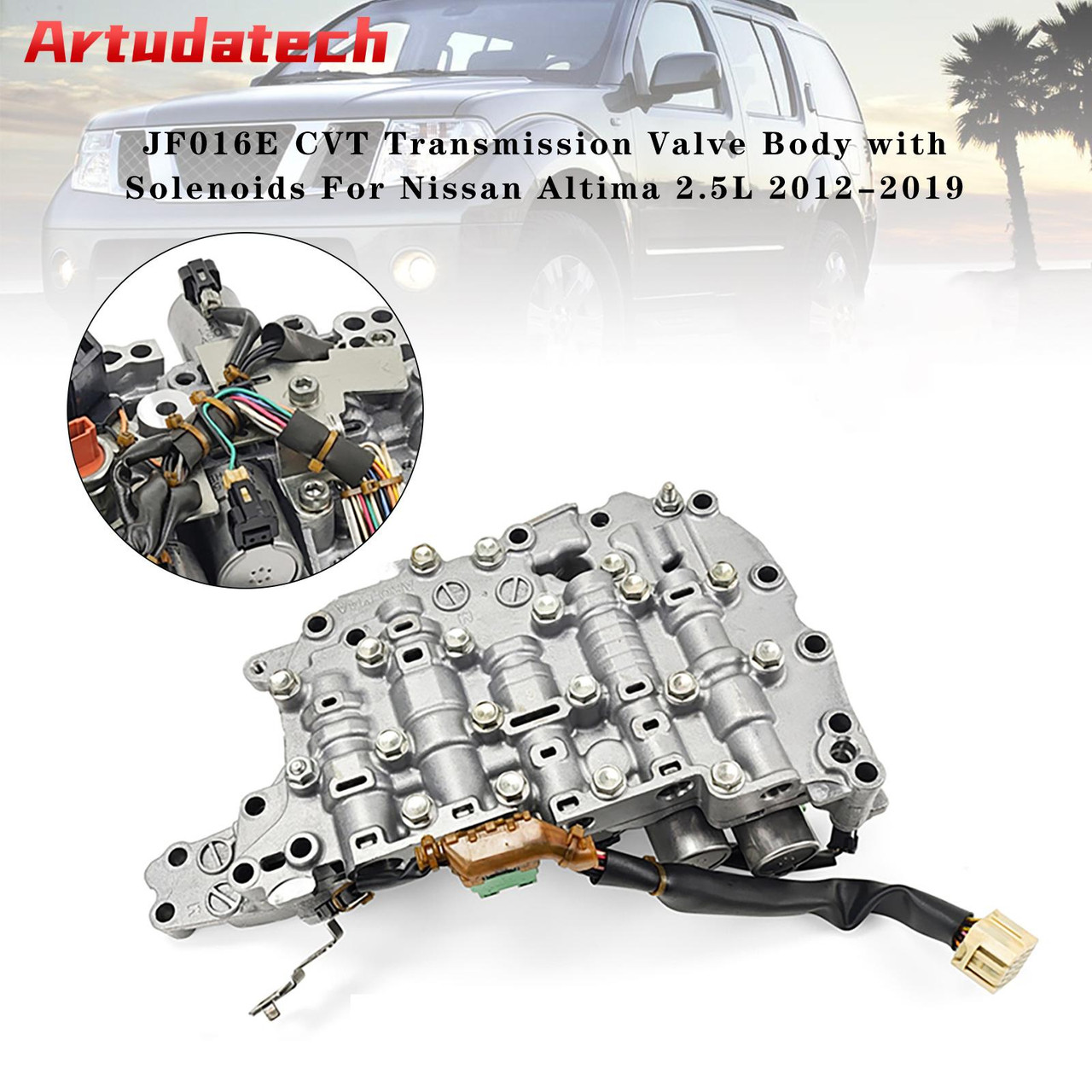JF016E CVT Transmission Valve Body with Solenoids For Nissan Altima 2.5L 12-2019