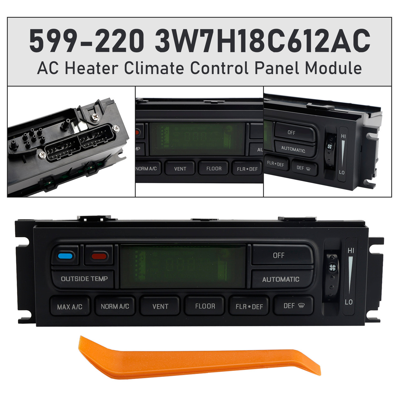 2003-2004 Ford Grand Marquis AC Heater Climate Control Panel Module 3W7H18C612AC Generic