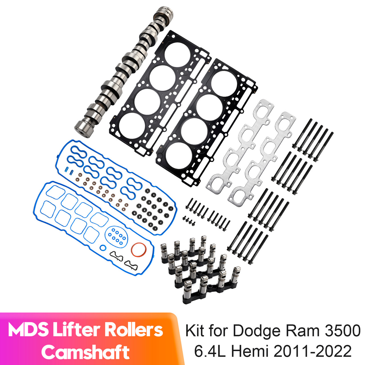 2012-2017 Jeep Grand Cherokee 6.4L 392ci V8 HEMI MDS Lifter Rollers Camshaft Kit 05037398AC Generic