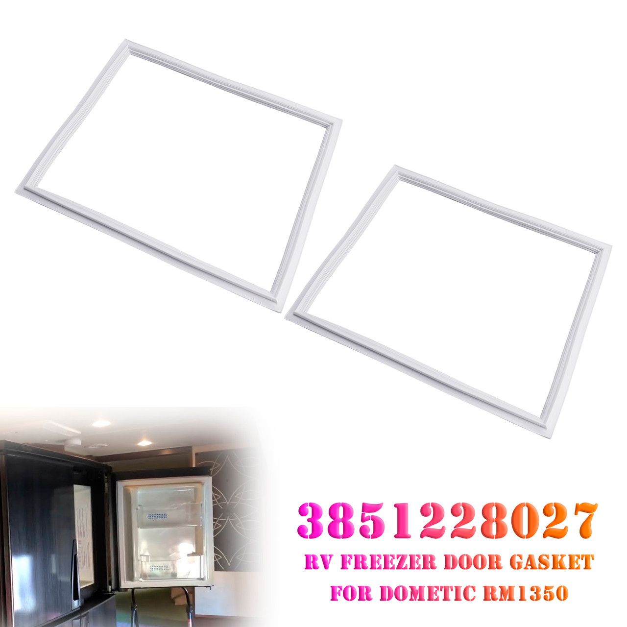 2pc RV Freezer Door Gaskets 3851228027 for Dometic RM1350