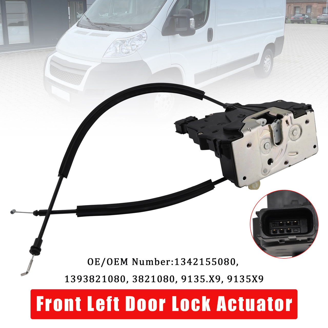 2006- Citroën Jumper Front Left Door Lock Actuator 1342155080 Generic