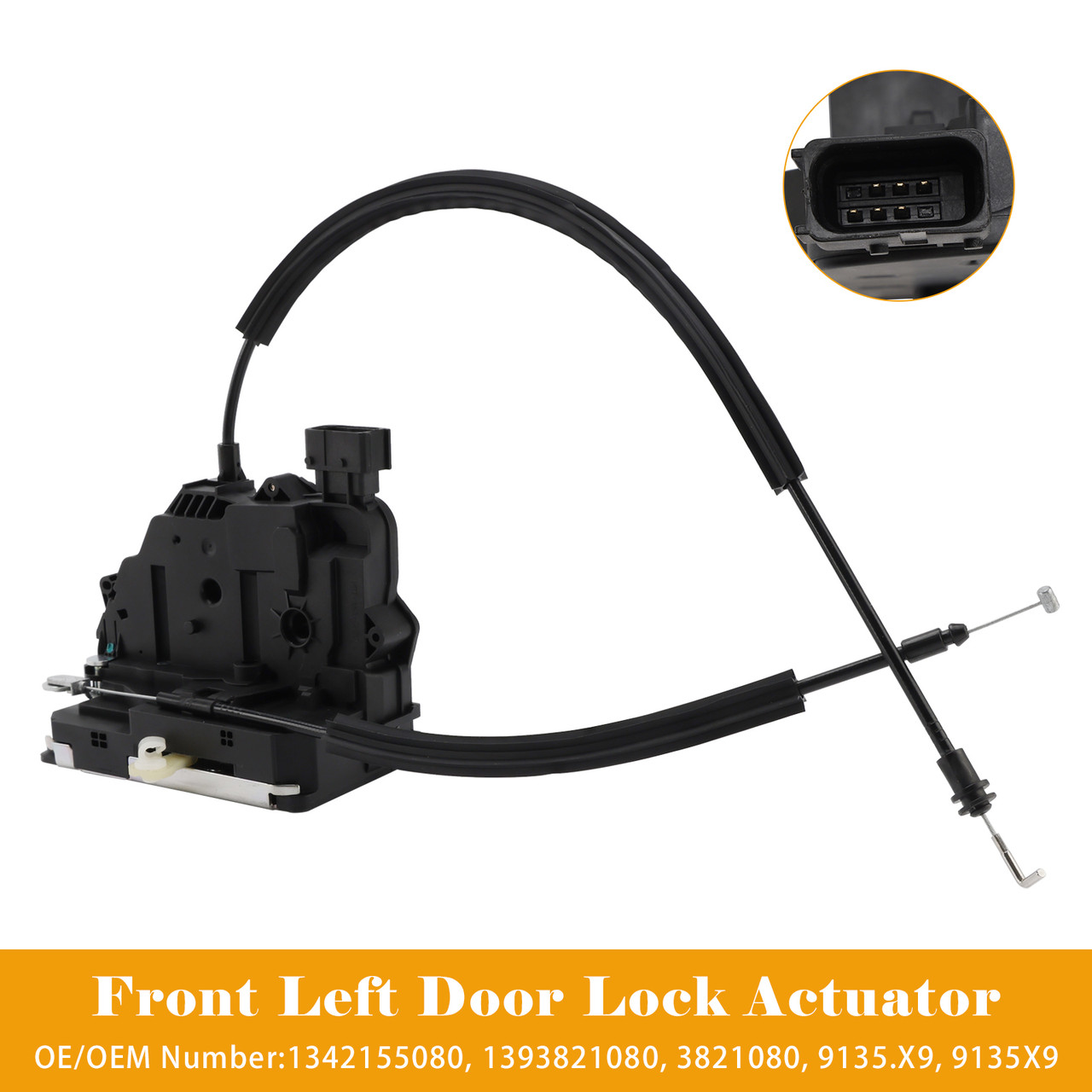 2006- Peugeot Boxer Front Left Door Lock Actuator 1342155080 Generic