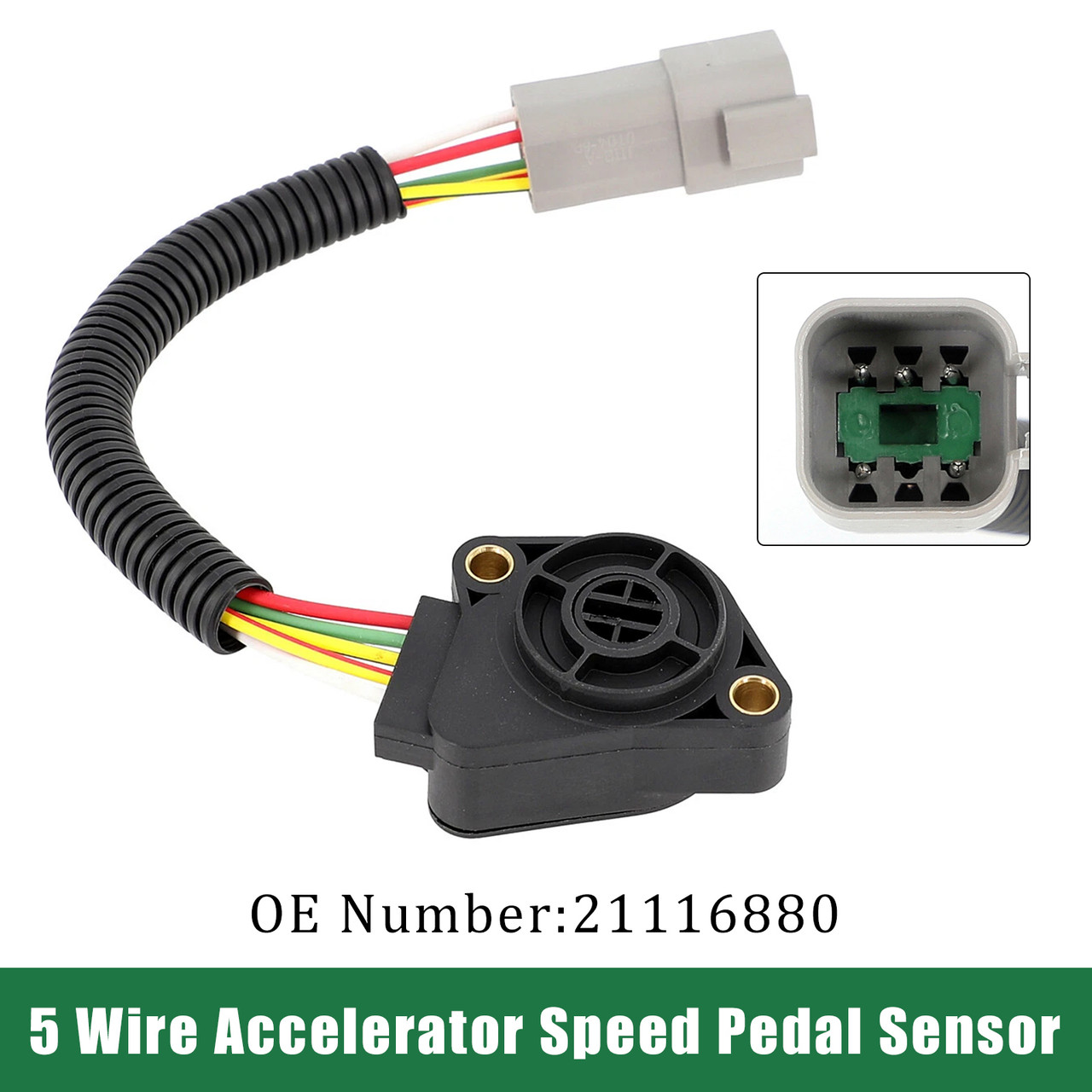 2004- Volvo Truck FH/FM 13L & 16L Engines 5 Wire Accelerator Speed Pedal Sensor 21116880 Generic