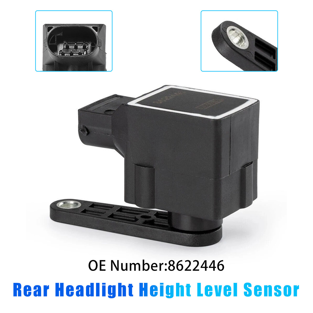 1999-2009 Volvo S60 S80 V70 XC90 Rear Headlight Height Level Sensor 8622446 6 Pins