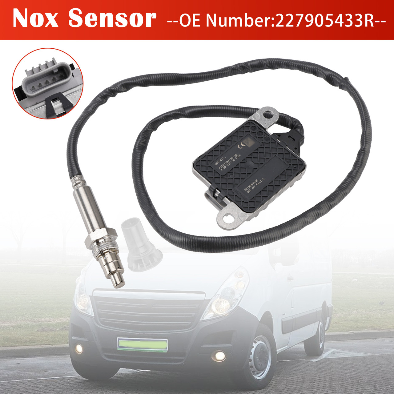 2010- RENAULT Alaskan Master III Trafic III Nitrogen Oxide NOx Sensor 227905433R Generic