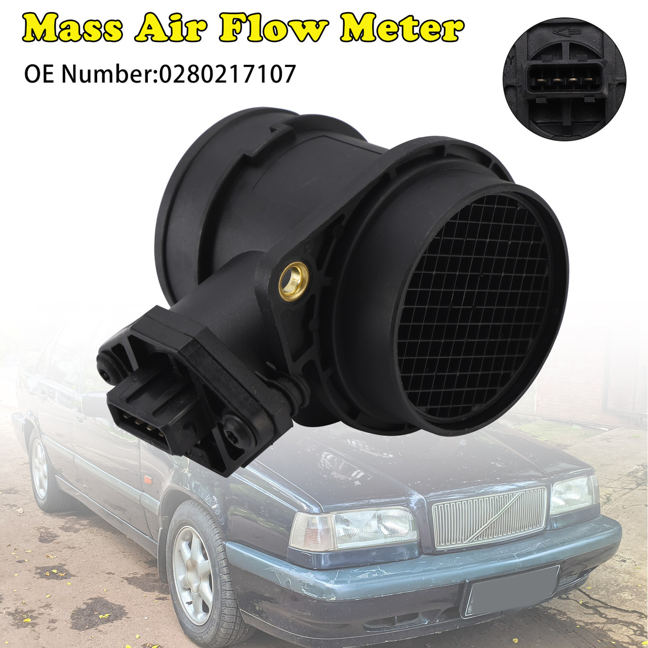 1994-1998 Volvo 850 C70 S70 2.3L Mass Air Flow Meter MAF Sensor 0280217107 Generic