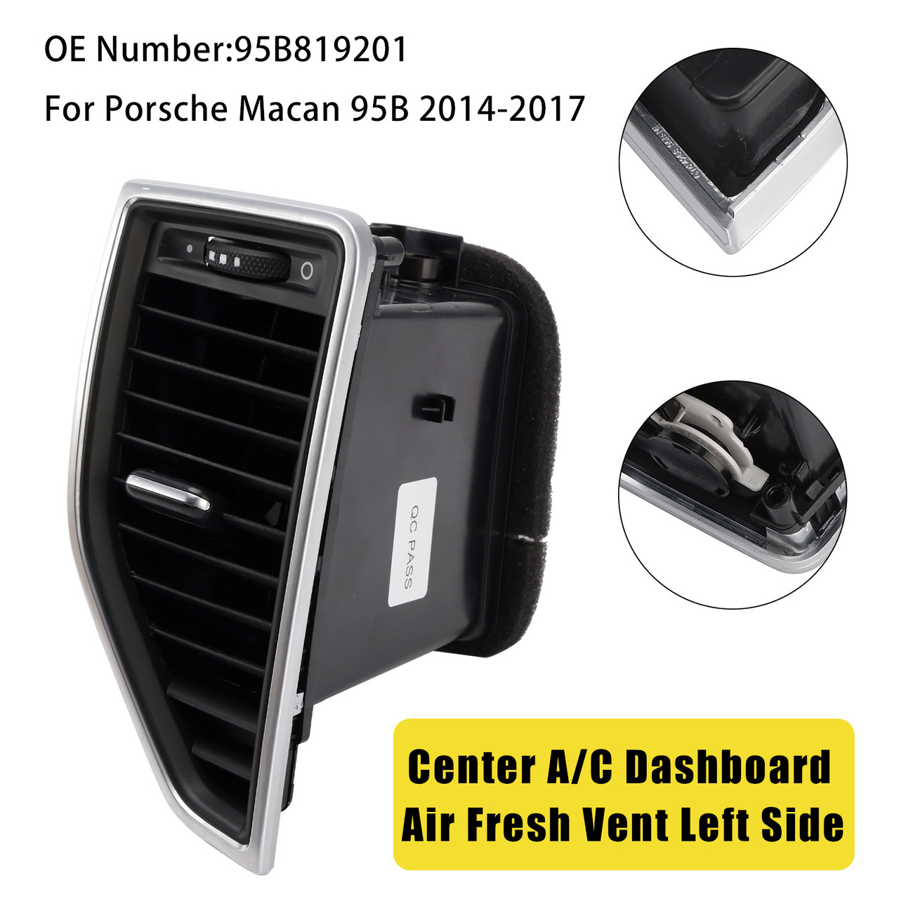 2017 Porsche Macan S 95B Center A/C Dashboard Air Fresh Vent Left Side 95B819201 Generic