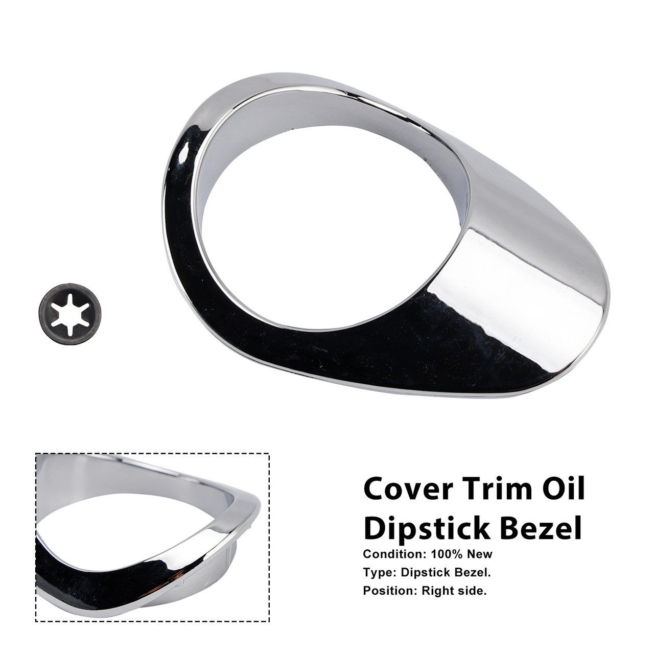 2004-2022 harley Sportster XL883 1200 XL Trim Oil Dipstick Bezel Cover Chrome Generic