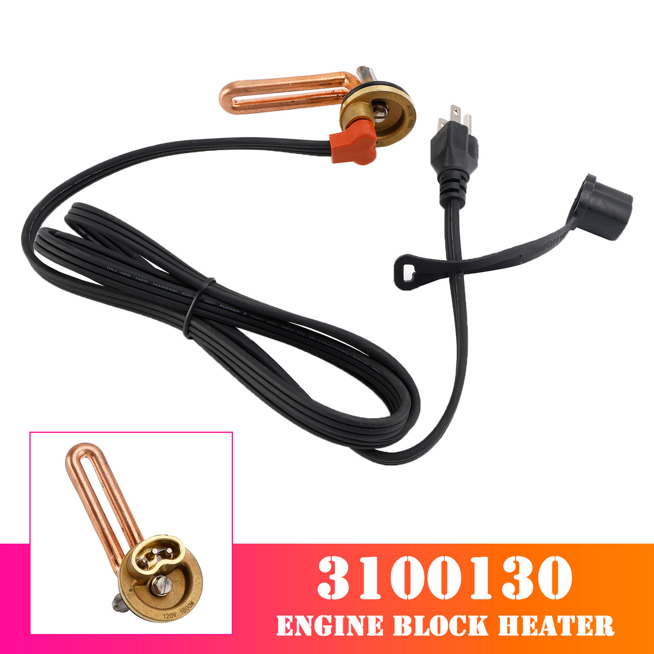 2007-2015 Duramax V8-6.6L Diesel Engine Block Heater 3100130 Generic