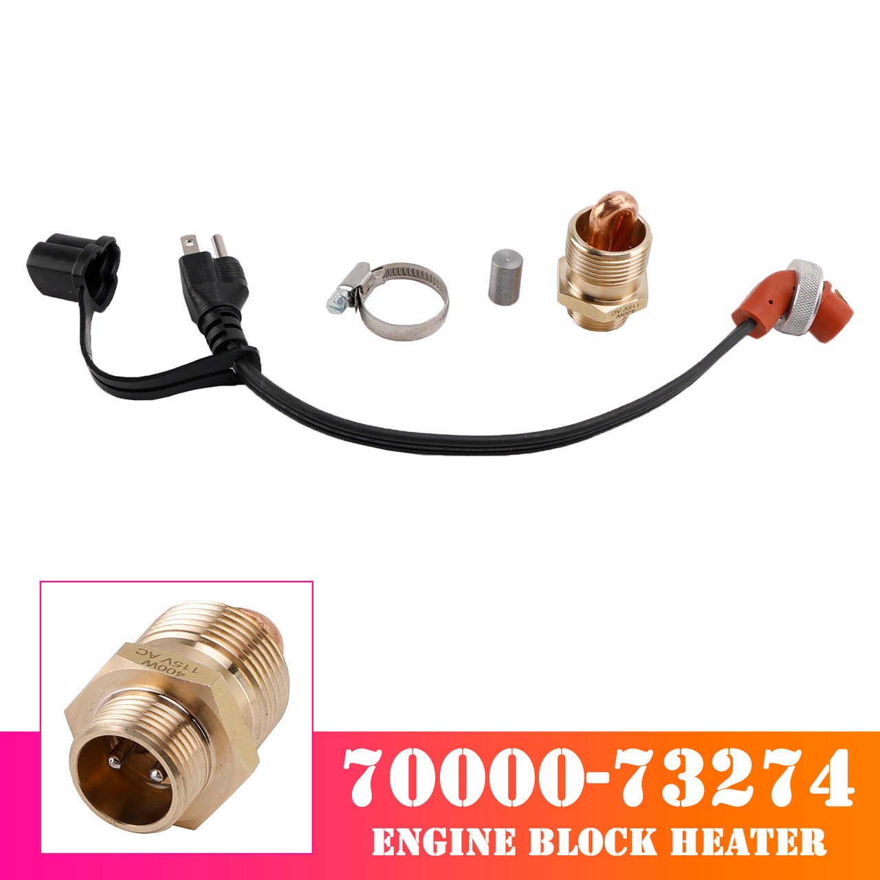 1983-1994 Ford All 6.9 & 7.3 Diesel Engines Engine Block Heater 3100043 Generic