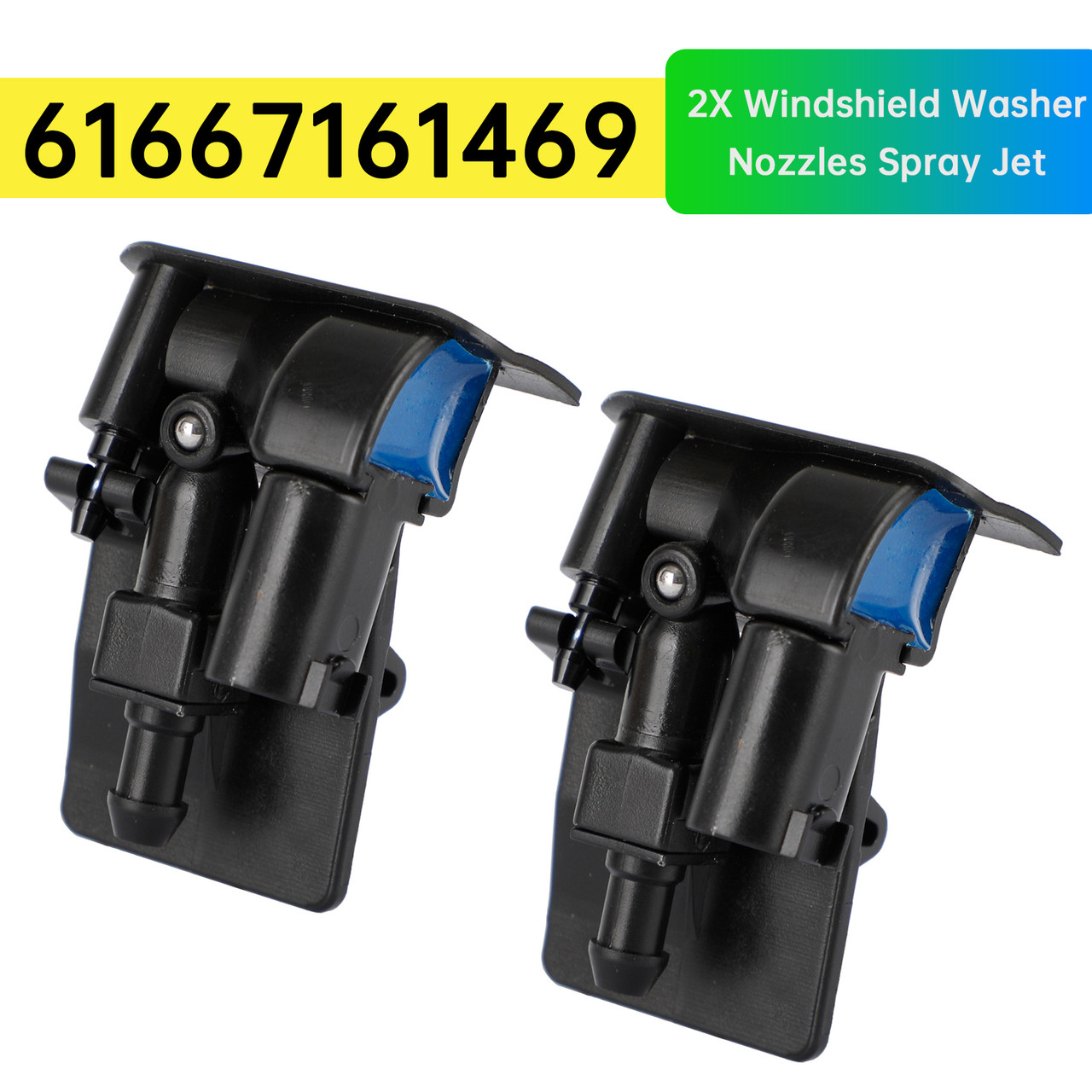 BMW X1 E84 X6 E71 2X Windshield Washer Nozzles Spray Jet 61667183343 Generic