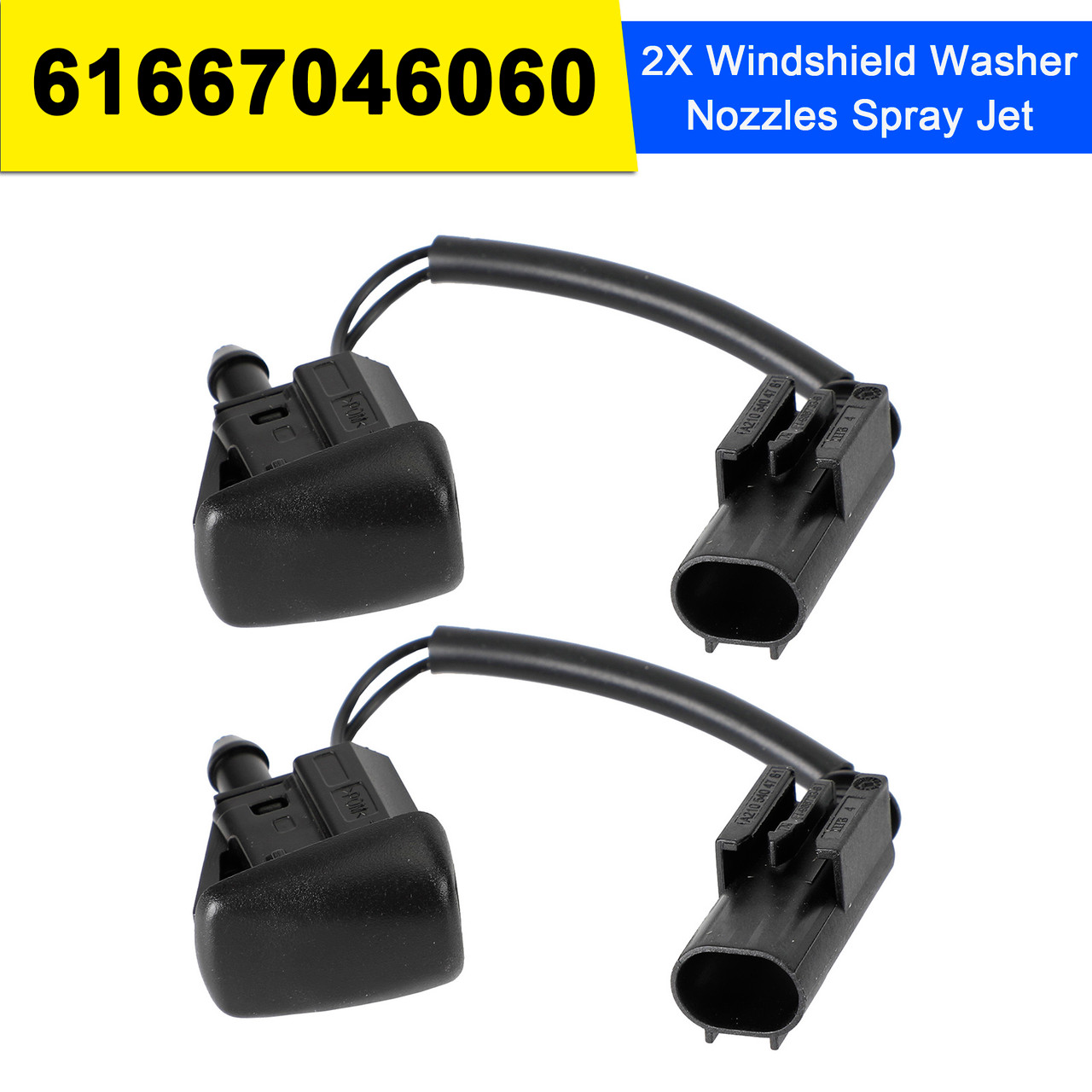 2001-2011 Mercedes-Benz W203 W208 2X Windshield Washer Nozzles Spray Jet 2118601147 Generic