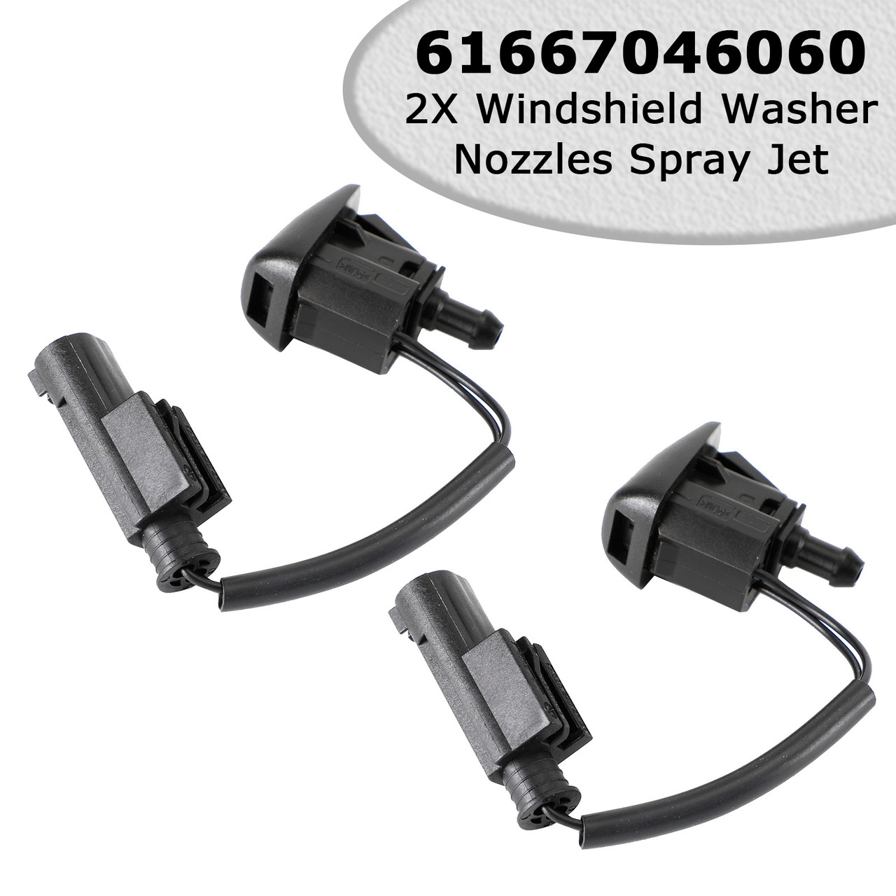 2001-2011 Mercedes-Benz W203 W208 2X Windshield Washer Nozzles Spray Jet 2118601147 Generic