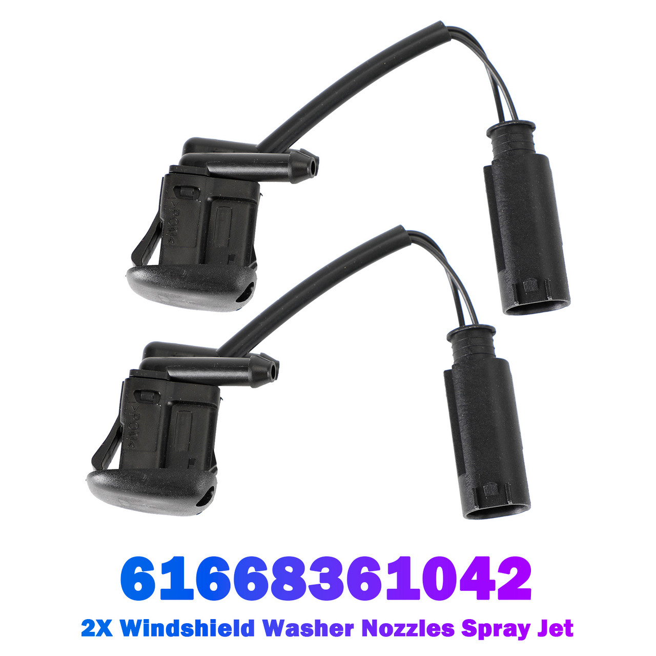 2004-2010 BMW 5 Series E60 E61 2X Windshield Wiper Nozzle Spray Jet 61667046060 Generic