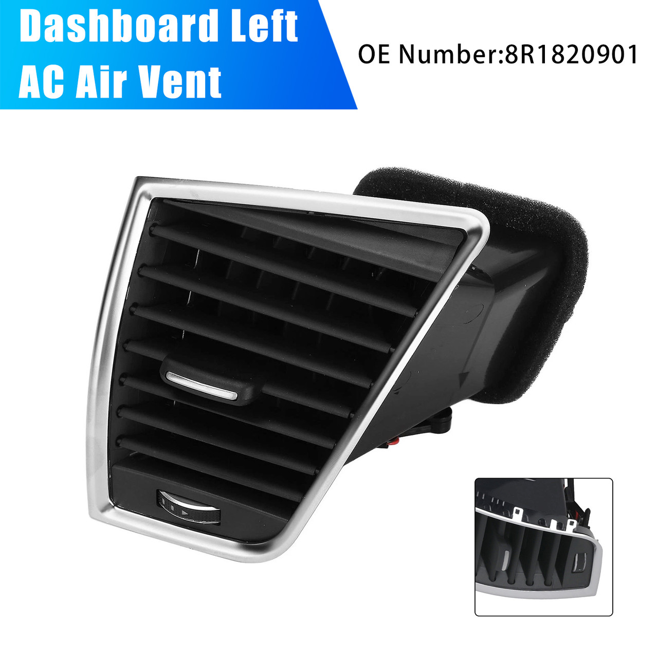 2009-2017 Audi Q5 SQ5 Front Left Dash A/C Air Vent Outlet Assembly 8R1820901 Generic