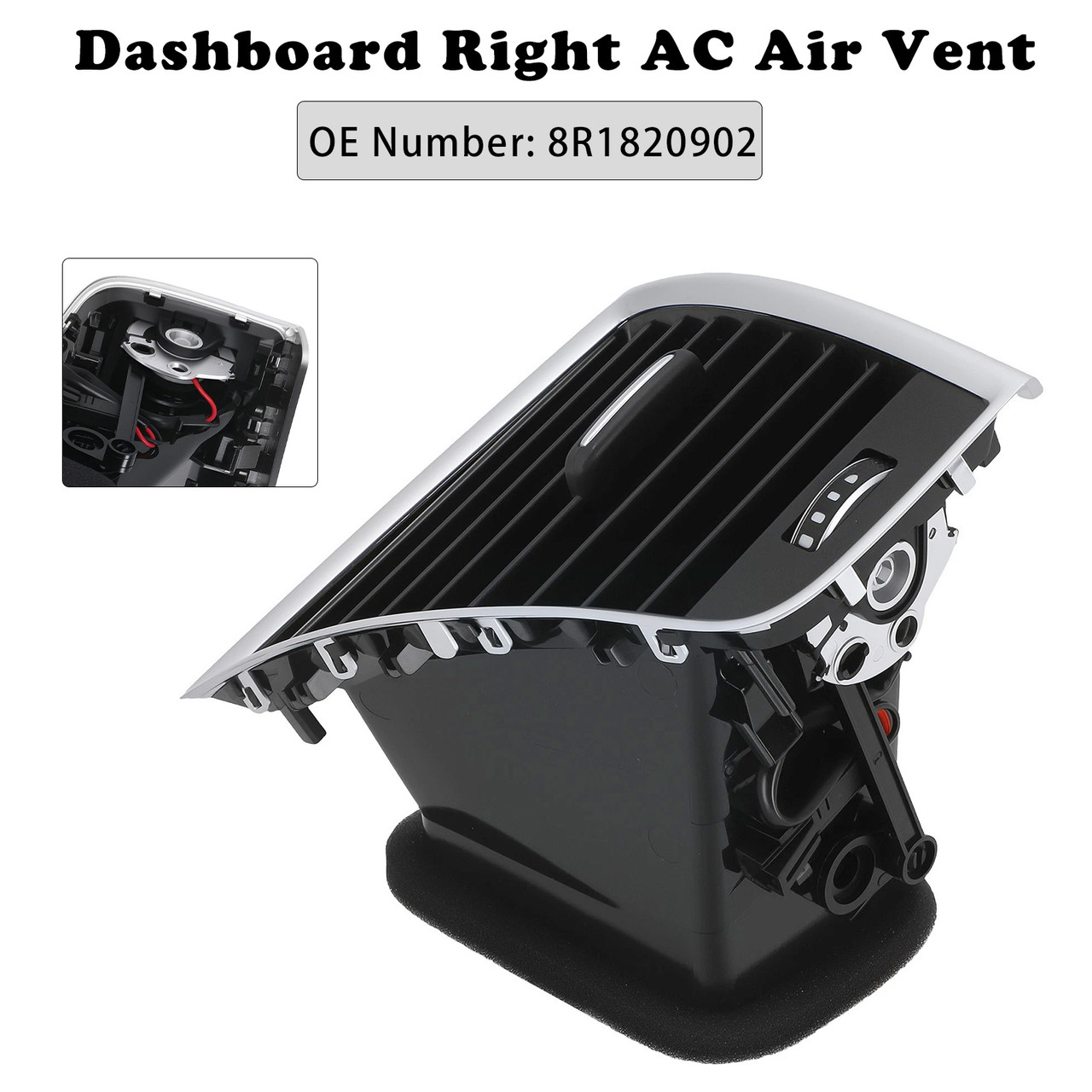 2009-2017 Audi Q5 SQ5 Front Right Dash A/C Air Vent Outlet Assembly 8R1820902 Generic