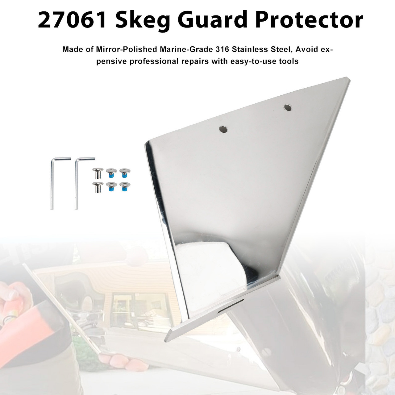 27061 Skeg Guard For Mercury 75HP 90HP 115HP 175HP Mariner 135 150 175 200HP