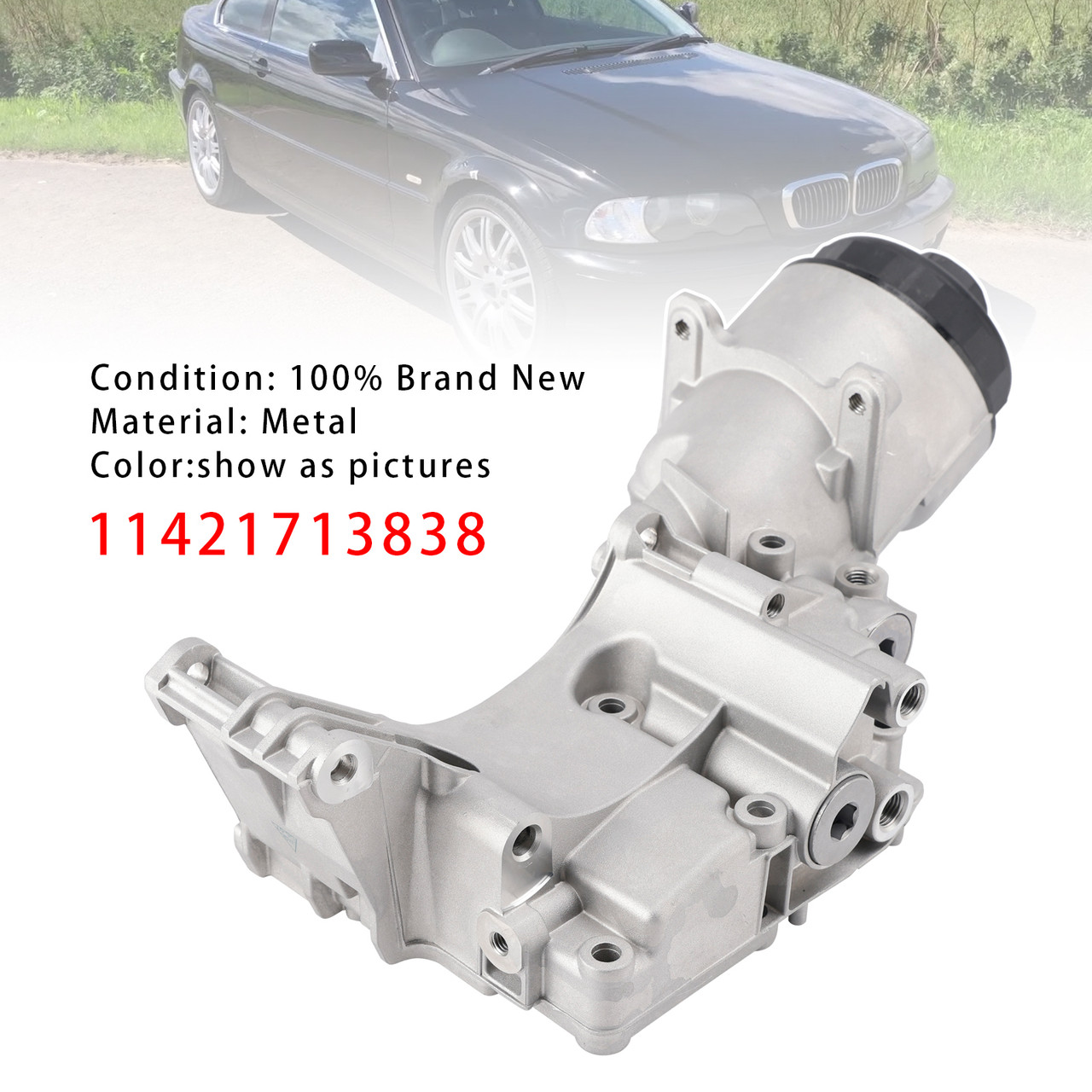 BMW E85 E46 E39 320i 330i X5 525i 528i 530i X3 Engine Oil Cooler  Filter Housing 11421713838 Generic