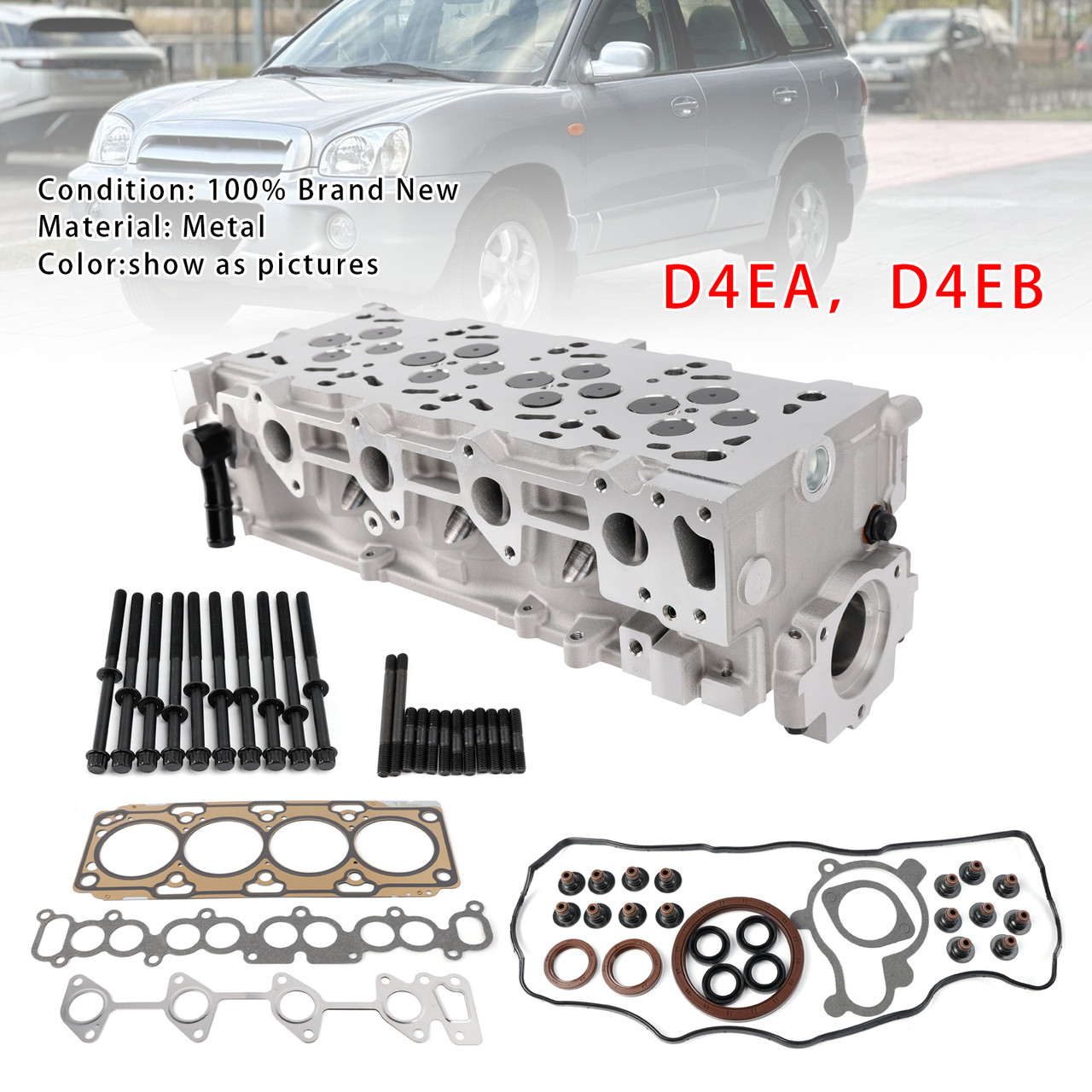 Hyundai Elanta Lantra Santa Fe Tuscon 2.0CRDi Cylinder Head Assembly With Gasket Kit D4EA D4EB Generic