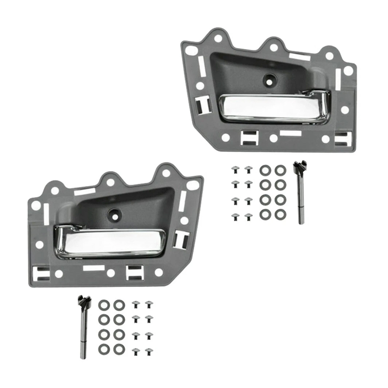 2005-2011 Jeep Grand Cherokee 4pcs Front Rear LH&RH Inside Inner Door Handle Chrome Generic