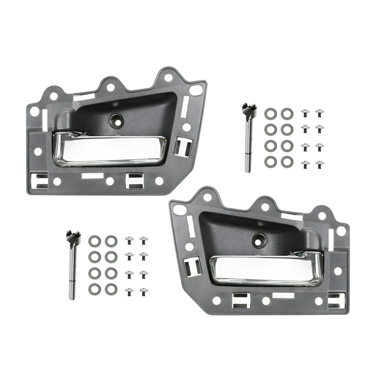 2005-2011 Jeep Grand Cherokee 4pcs Front Rear LH&RH Inside Inner Door Handle Chrome Generic