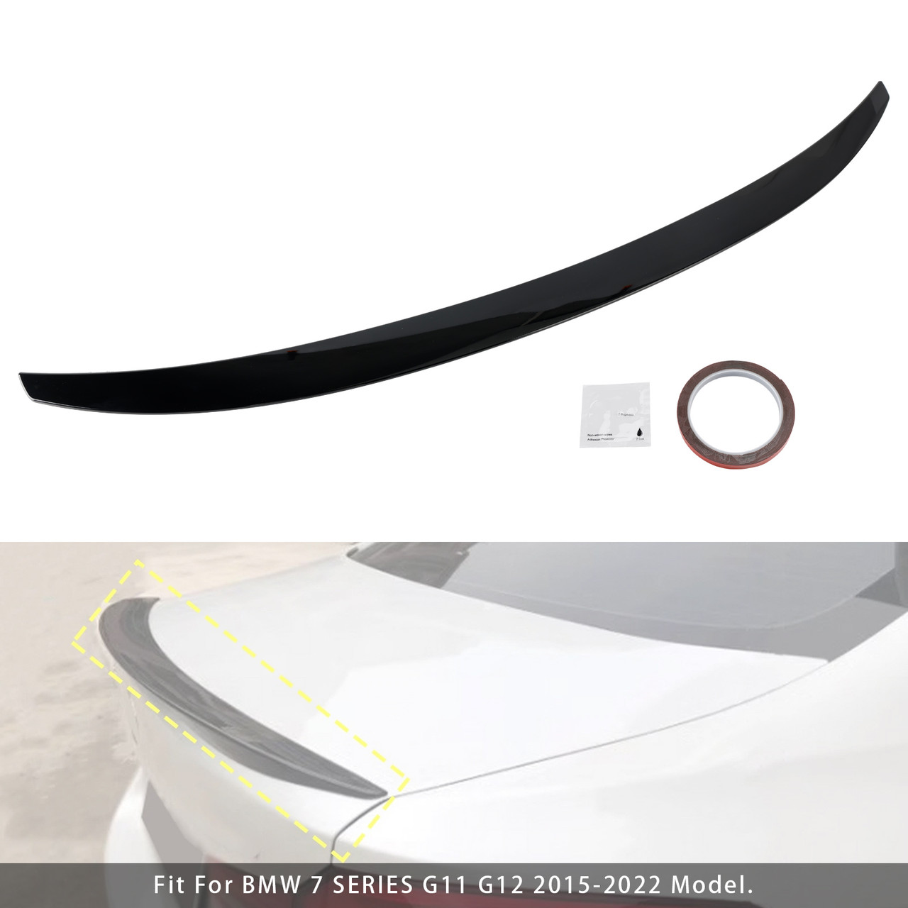 2015-2022 BMW 7 SERIES G11 G12 Rear Boot Spoiler Gloss Black Generic