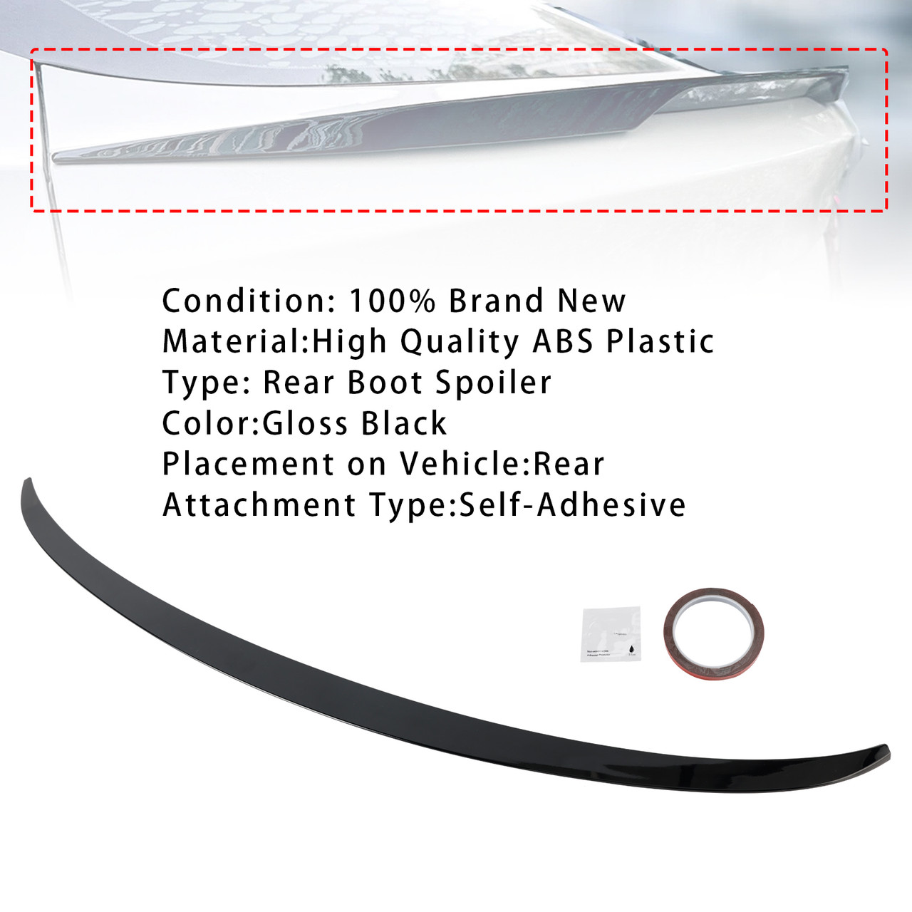 2014-2018 BMW X4 F26 Rear Boot Spoiler Gloss Black Generic