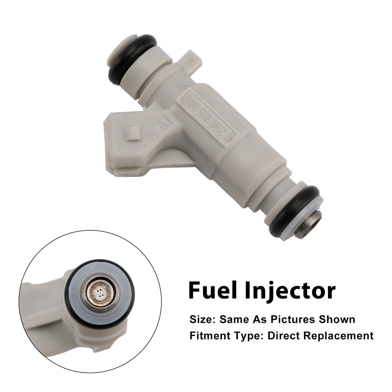 2001-2003 Audi S6 S8 4.2L V8 1Pcs Fuel Injector 0280155988 077133551Q Generic