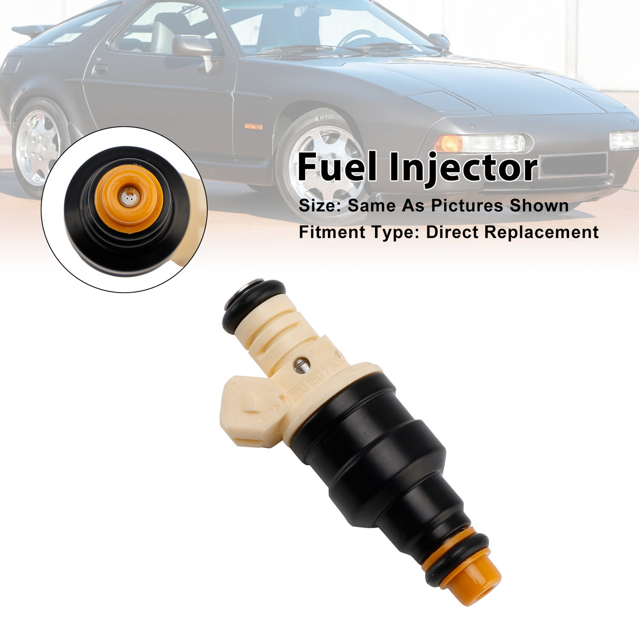 1987-1995 Porsche 928 5.0L 5.4L V8 1Pcs Fuel Injector 0280150730 92860611902 Generic