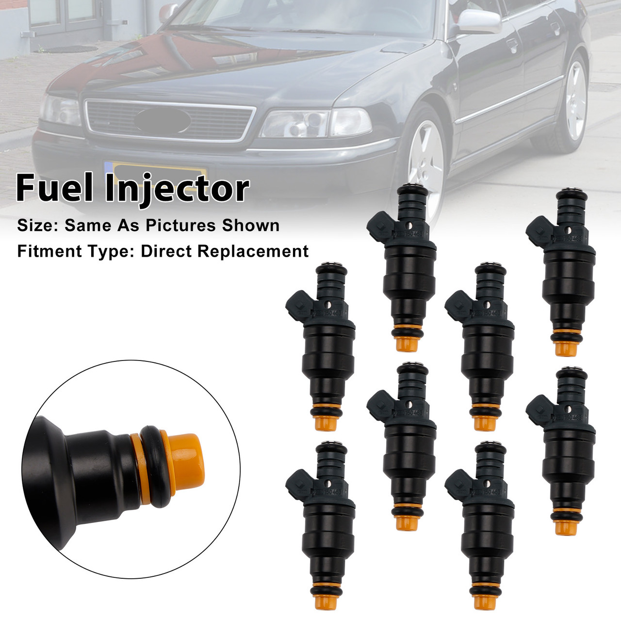 1988-1998 Audi A8 V8 S6 S4 Quattro 3.6L 3.7L 4.2L 8Pcs Fuel Injector 0280150463 Generic