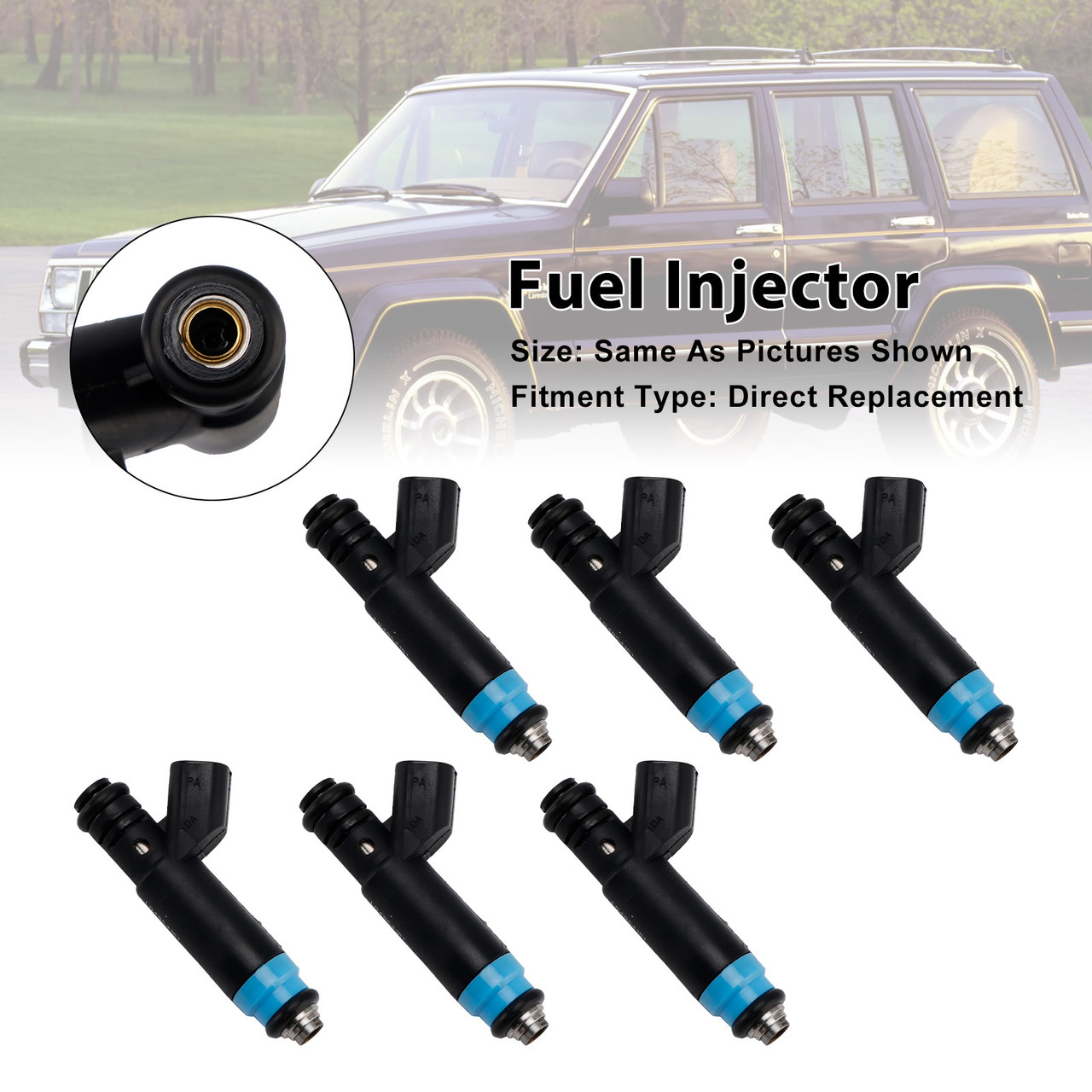 1999-2004 Jeep Cheroee TJ Wrangler 6Pcs Fuel Injector 280155784 Generic