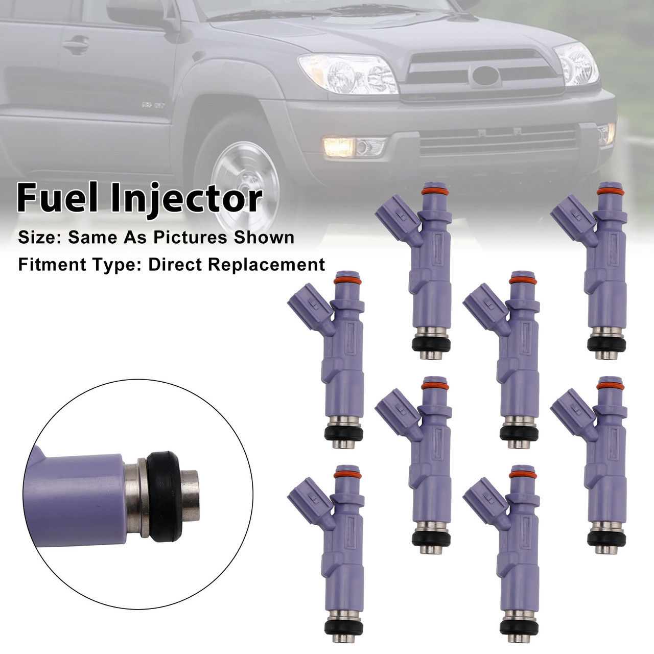 1999-2009 Lexus IS200/300 GX470 LX470 8Pcs Fuel Injector 23250-70120 Generic