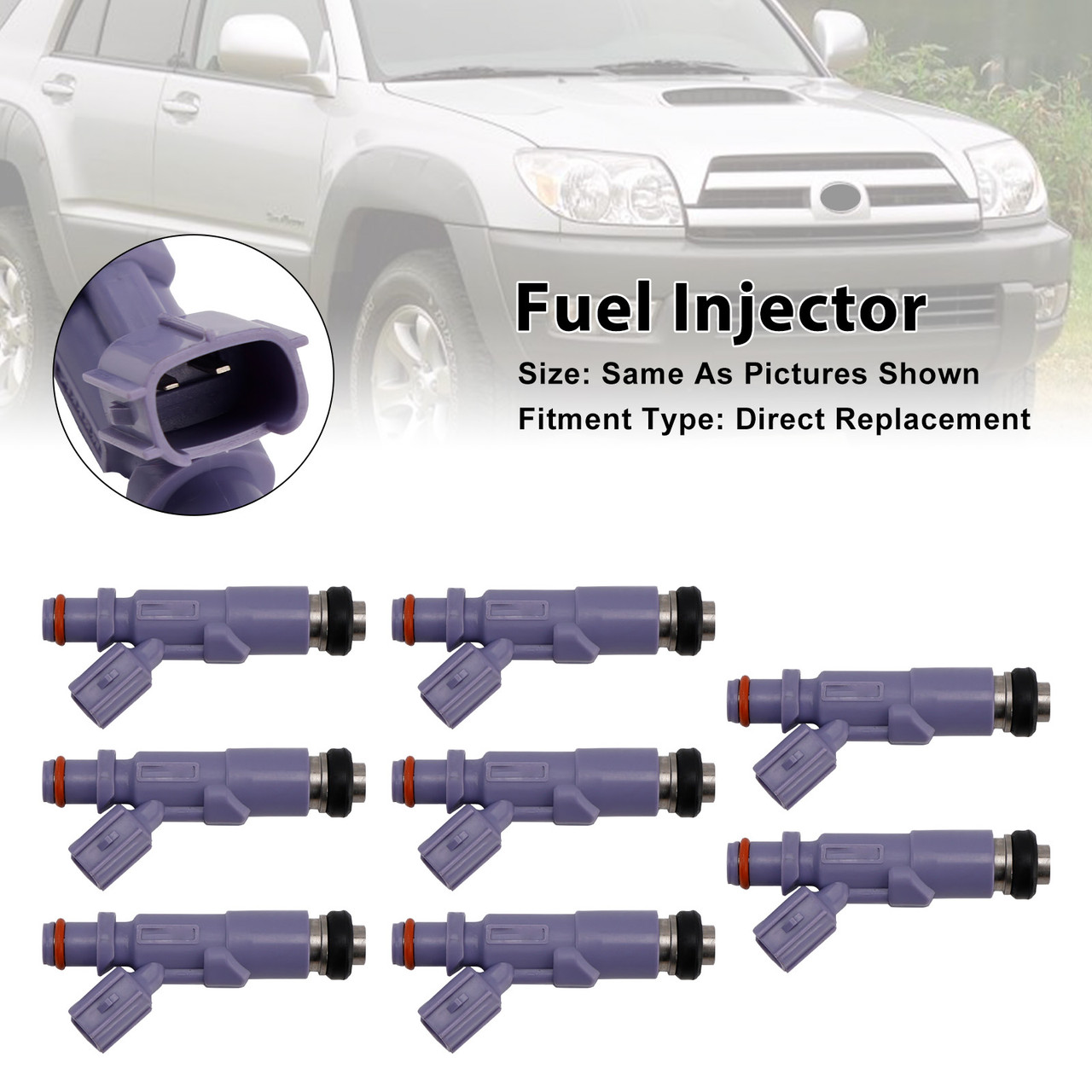 1999-2009 Lexus IS200/300 GX470 LX470 8Pcs Fuel Injector 23250-70120 Generic