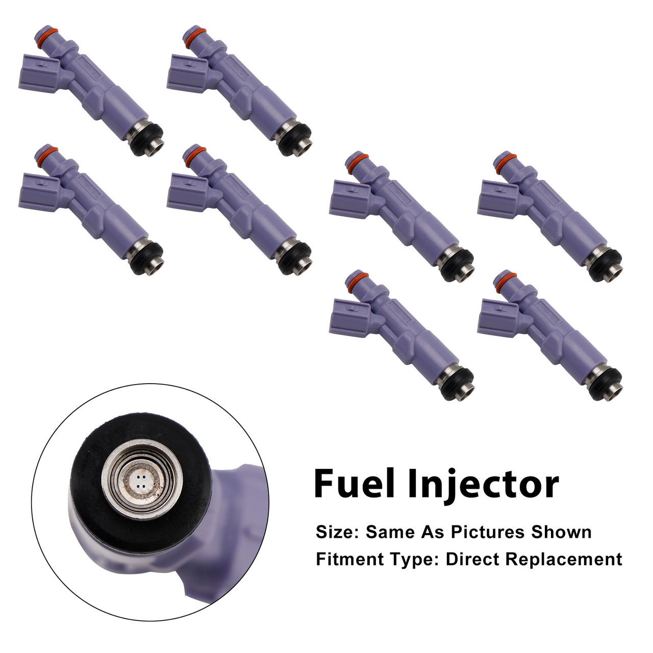 2005-2009 Toyota Sequoia Land Cruiser 8Pcs Fuel Injector 23250-70120 Generic