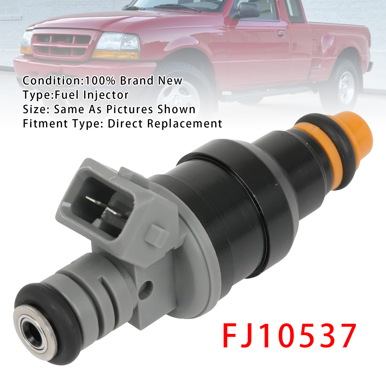 1999-2000 Ford Ranger V6 3.0L Flex Fuel 1Pcs Fuel Injector FJ10537 Generic