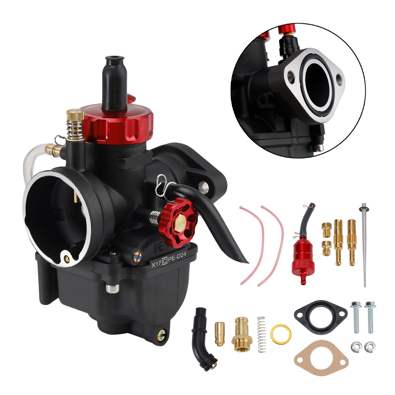 Carburetor Carb 24mm for 140cc-150cc Motorcycle, dirt bike, ATV, Go karts