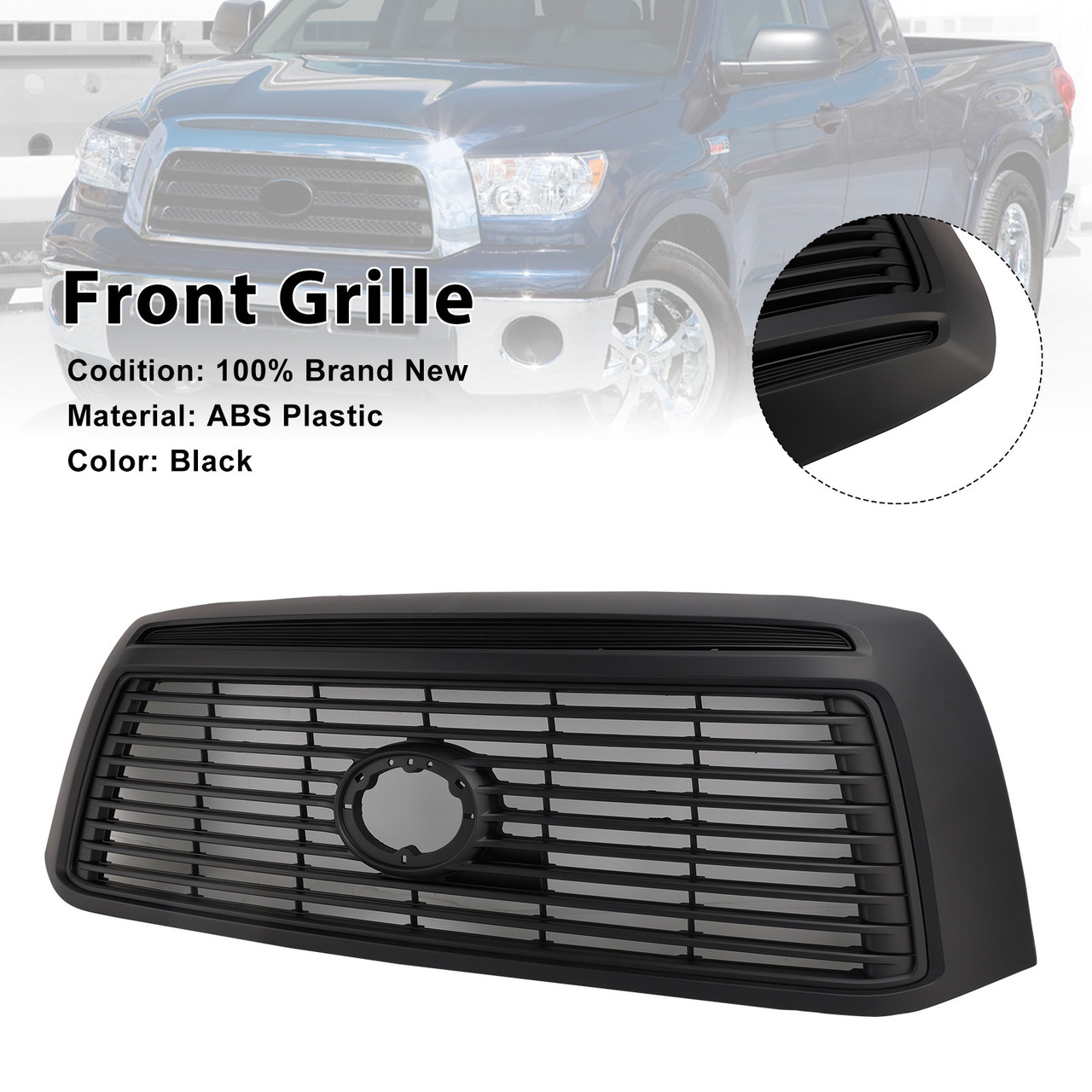 2006-2009 Toyota Tundra Front Grille Black Generic