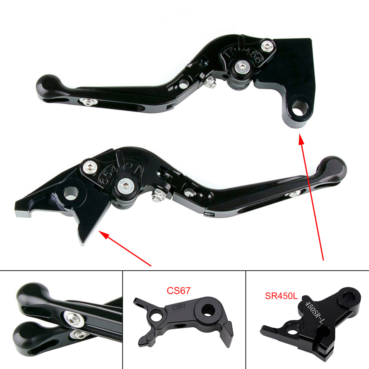 2024-2026 VOGE DS900X 900DSX Adjustable Folding Extendable Racing Brake & Clutch Levers Black Generic