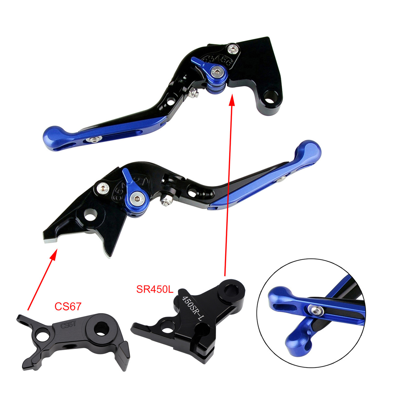 2024-2026 VOGE DS900X 900DSX Adjustable Folding Extendable Racing Brake & Clutch Levers Blue Generic