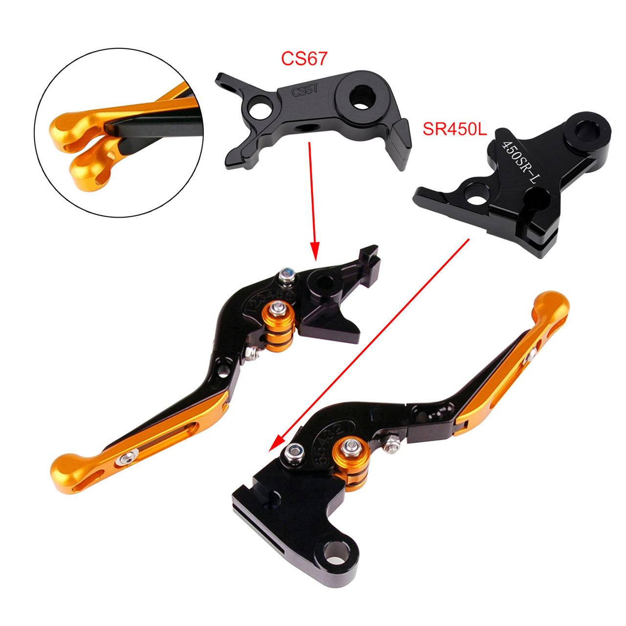 2024-2026 VOGE DS900X 900DSX Adjustable Folding Extendable Racing Brake & Clutch Levers Gold Generic