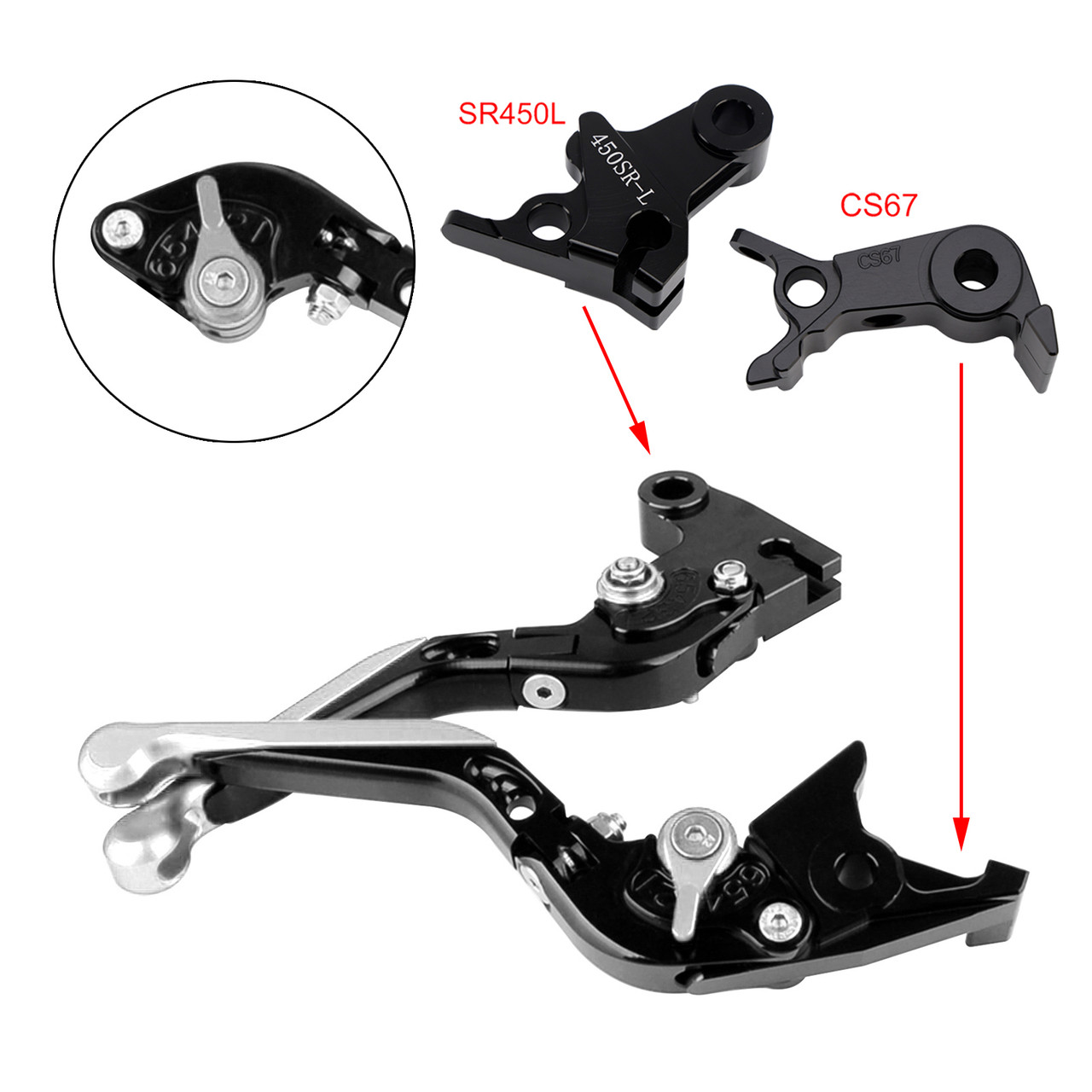 2024-2026 VOGE DS900X 900DSX Adjustable Folding Extendable Racing Brake & Clutch Levers Silver Generic