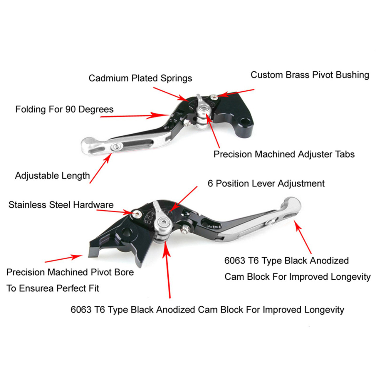 2024-2025 YAMAHA MT-09 MT-09SP Adjustable Folding Extendable Racing Brake & Clutch Levers Silver Generic