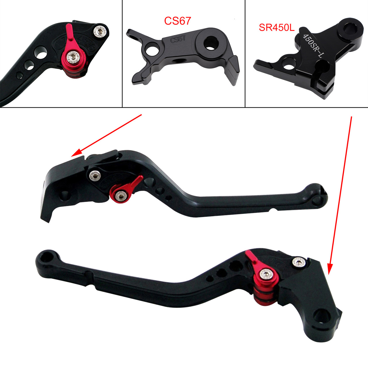 2024-2026 VOGE DS900X 900DSX Racing Brake & Clutch Levers Black Generic