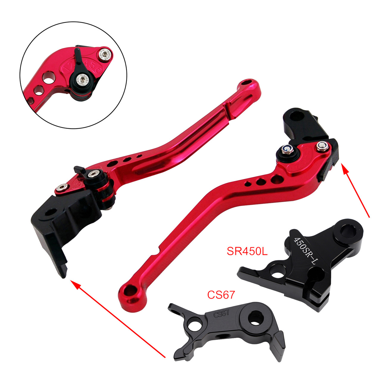 2024-2026 VOGE DS900X 900DSX Racing Brake & Clutch Levers Red Generic