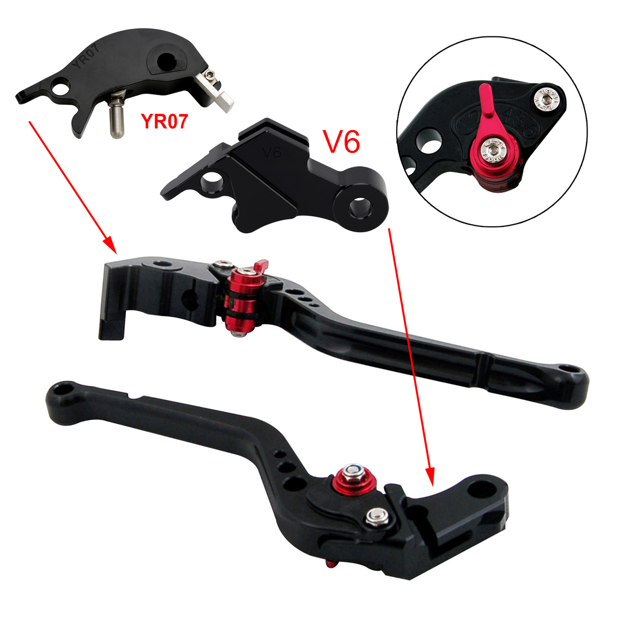 2024-2025 YAMAHA MT-09 YAMAHA MT-09SP 2pcs Racing Brake & Clutch Levers Black Generic