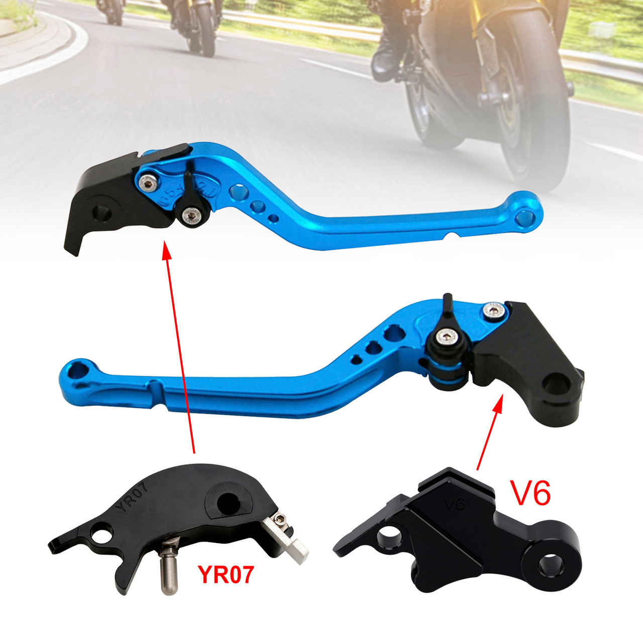 2024-2025 YAMAHA MT-09 YAMAHA MT-09SP 2pcs Racing Brake & Clutch Levers Blue Generic