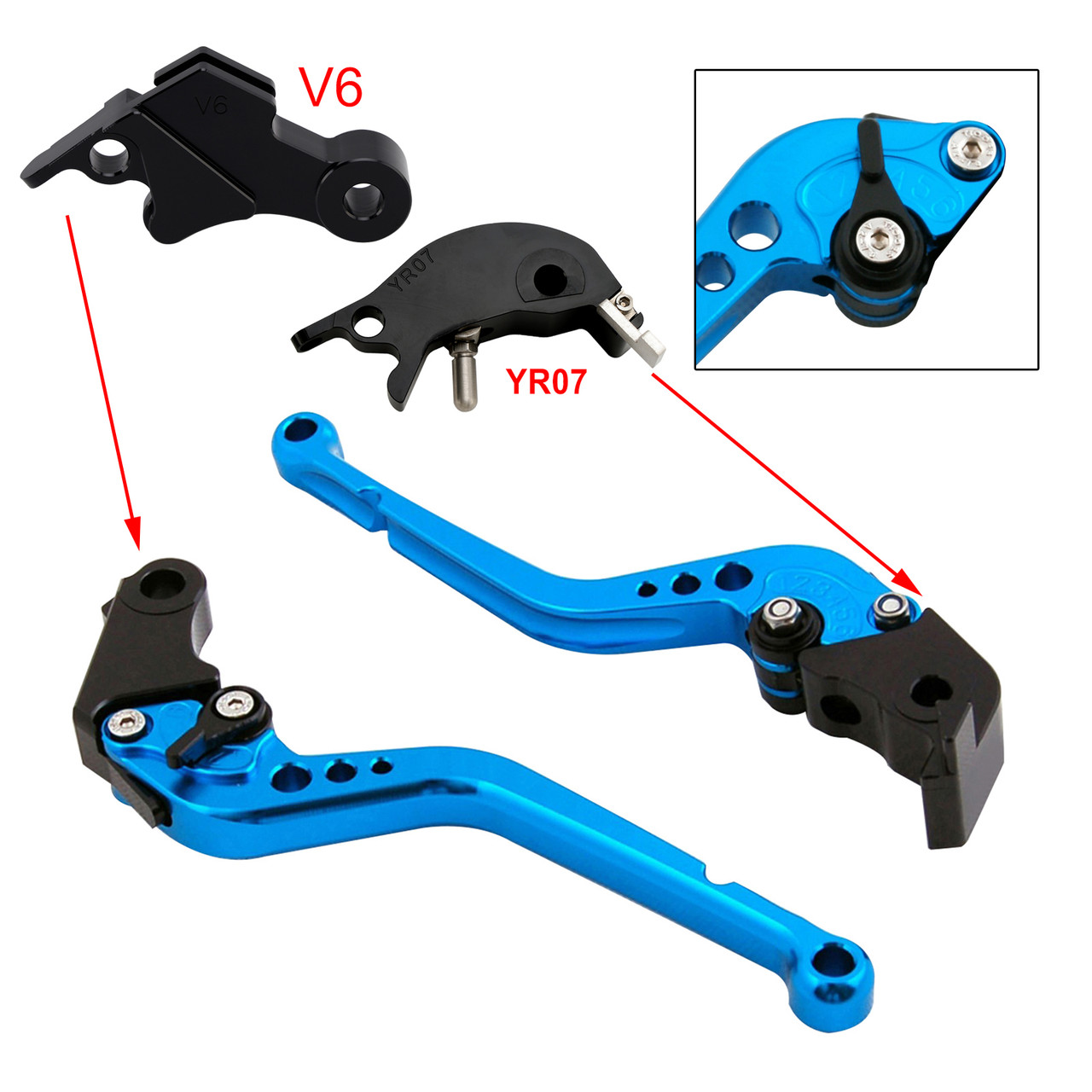 2024-2025 YAMAHA MT-09 YAMAHA MT-09SP 2pcs Racing Brake & Clutch Levers Blue Generic
