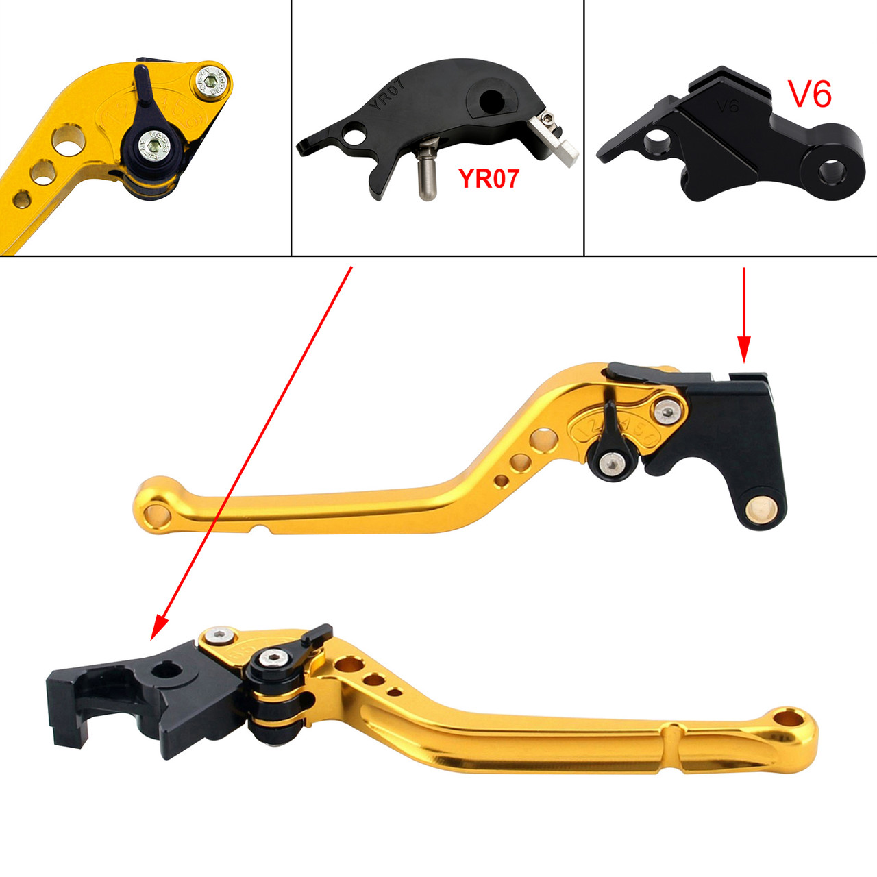 2024-2025 YAMAHA MT-09 YAMAHA MT-09SP 2pcs Racing Brake & Clutch Levers Gold Generic